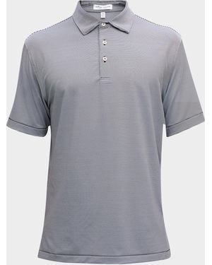 Peter Millar Apos;S Jubilee Stripe Stretch-Jersey Polo Shirt - Gray