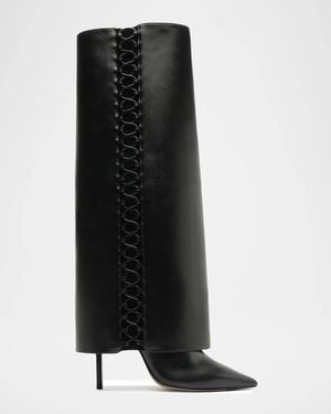 Alexandre Birman 100Mm Holly Leather Knee-High Boots - Black