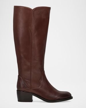 Frye Carson 2 Piping Tall Leather Boots - Brown