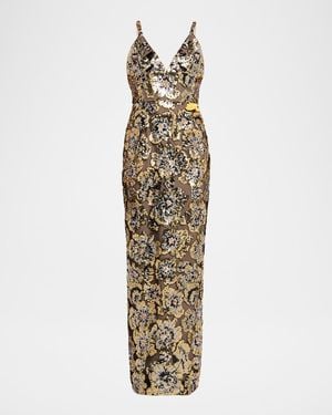 Bronx and Banco Allegra Sequin Gown - Metallic