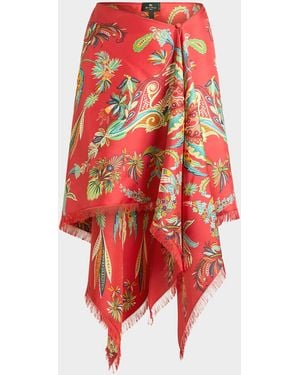 Etro Paisley Coverup Skirt - Red
