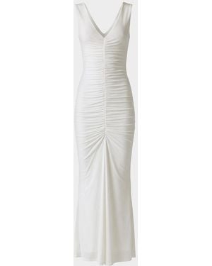 Toccin Inez Ruched Body-Con Maxi Dress - White