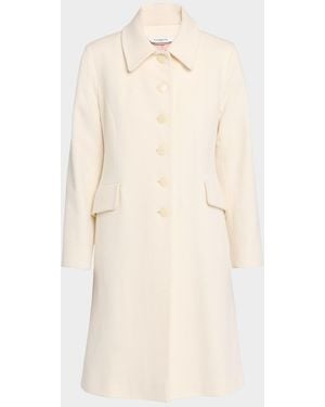 Fleurette Sofia Wool Fit-And-Flare Coat - Natural