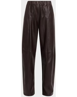 A.L.C. Palmer Lambskin Pants - Brown