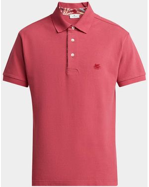 Etro Cotton Logo-Embroidered Polo Shirt