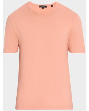 Vince Apos;S Garment-Dyed Crewneck T-Shirt - Pink