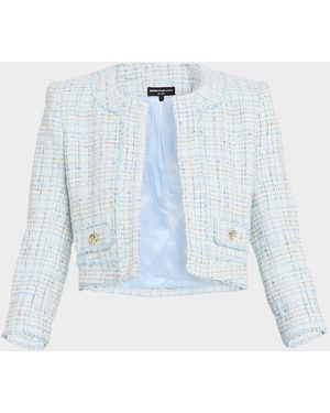 Generation Love Salvador Cropped Tweed Blazer - Blue