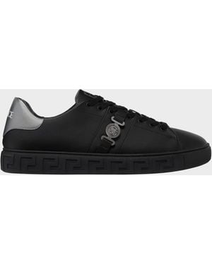 Versace Medusa Biggie Greca Low-Top Sneakers - Black