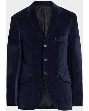 Jil Sander Apos;S Velvet Single-Breasted Jacket - Blue