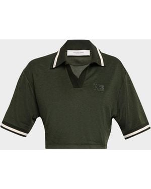 Golden Goose Journey Cropped Polo - Green