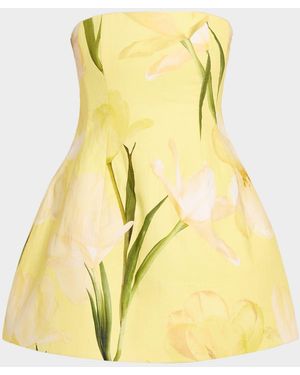 Cara Cara Ines Strapless Mini Dress - Yellow