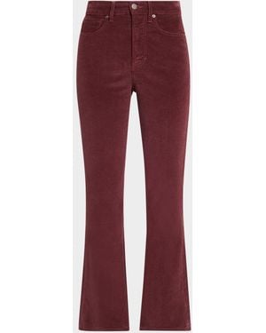 Veronica Beard Carson High-Rise Super Stretch Jeans - Red