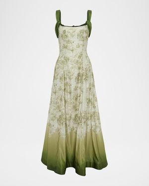 Aqua Blu Australia Delphine Toile Maxi Dress - Green