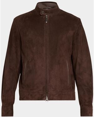 Stefano Ricci Apos;S Suede Jacket - Brown