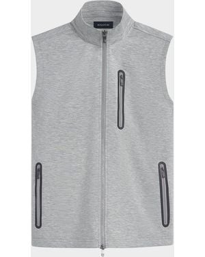 Bugatchi Apos;S Mock-Neck Knit Vest - Gray