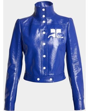 Courreges Vinyl Reedition Jacket - Blue