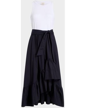 Cinq À Sept Zayla Two-Tone Midi Dress - Blue