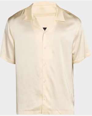 Monfrere Apos;S Bond Viscose Button-Down Shirt - Natural