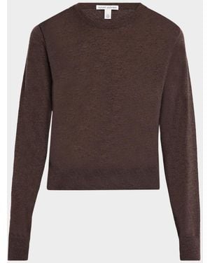 Autumn Cashmere Cashmere Draped Crewneck Sweater - Brown