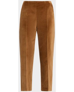 Marni Cropped Velvet Pants - Brown