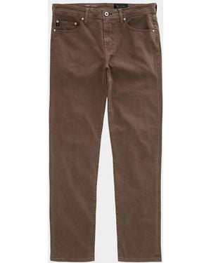 AG Jeans Everett Slim-Straight Twill Pants - Brown