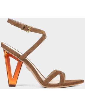 Veronica Beard 90Mm Lanaya Suede Ankle-Strap Sandals - Multicolor