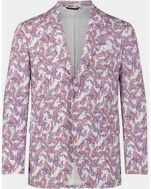 Robert Graham Soares Paisley Single-Breasted Sport Coat - Purple