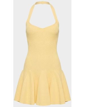 retroféte Laurenza Halter Mini Dress - Yellow