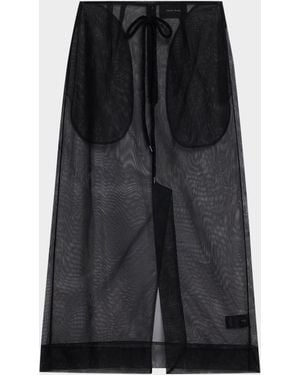 Simone Rocha Sheer Tulle Midi Skirt - Black