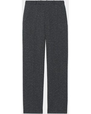 McQueen Apos;S Flecked Pinstripe Tailored Pants - Gray