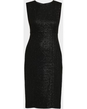 Kiton Metallic Sheath Knee-Length Dress - Black