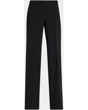 Dolce & Gabbana Micro Canette Straight-Leg Pants - Black