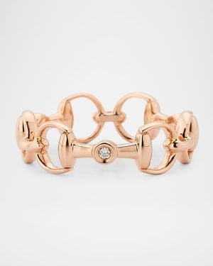 Gucci Horsebit 18K Diamond Ring - Pink