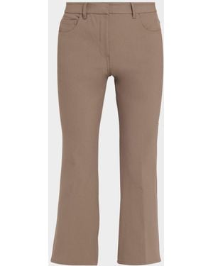 Theory Five-Pocket Kick Flare Pants - Natural