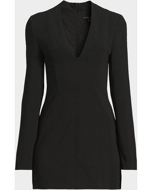 Black Halo Kenna Stretch-Crepe Mini Dress - Black