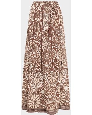 Ramy Brook Ariella Tiered Maxi Skirt - Multicolor