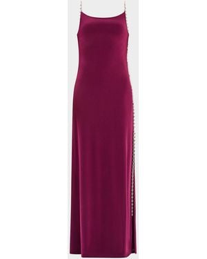 Hervé Léger The Aviva Cowl-Neck Gown - Purple