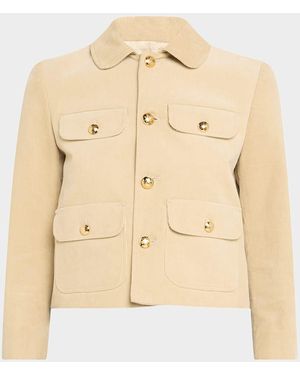 Nili Lotan Chamonix Corduroy Short Jacket - Natural