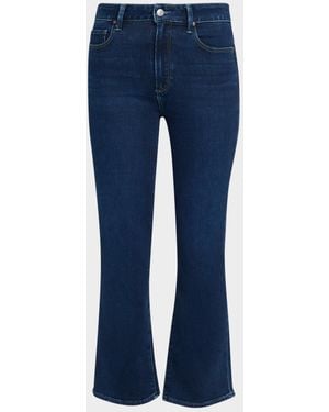 PAIGE Mason High-Rise Crop Bootcut Jeans - Blue