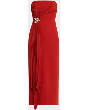 Acler Whitnell Strapless Midi Dress - Red