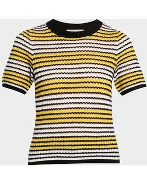 Zankov Stripe Short-Sleeve Top - Yellow