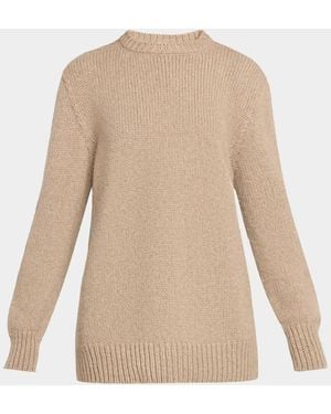 The Row Torin Cashmere Crewneck Sweater - Natural