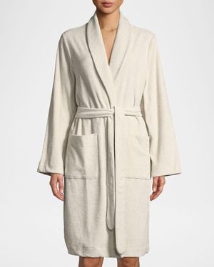 Hanro Plush Short Robe - Natural