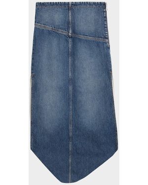Jean Paul Gaultier Denim Skirt With Internal Belt - Blue