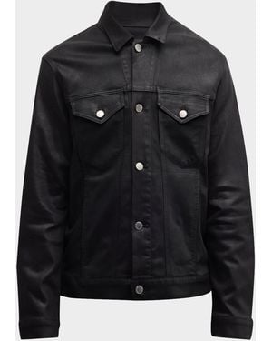 Monfrere Apos;S Dean Coated Trucker Jacket - Black