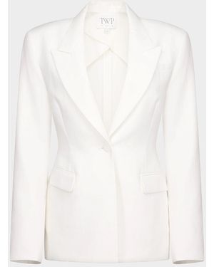 Twp Jasper Single-Breasted Linen Blazer - White