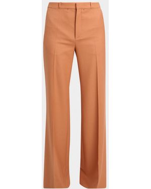 Chloé Wool Wide-Leg Pants - Orange