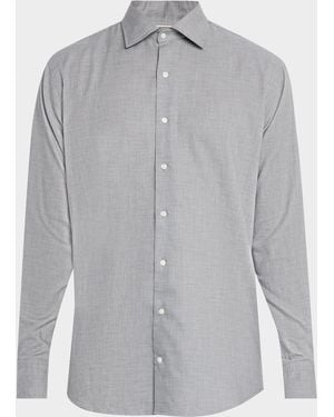 Peter Millar Apos;S Highlands Twill Sport Shirt - White