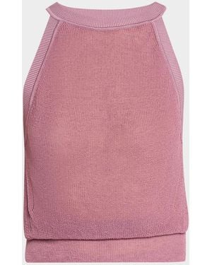 Veronica Beard Solomon Knit Tank Top - Pink