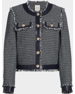 Cinq À Sept Birdseye Tweed Jacket - Gray